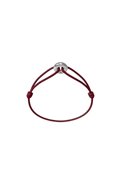 Wecord London Mini Silver Soho Diamond Cord Bracelet