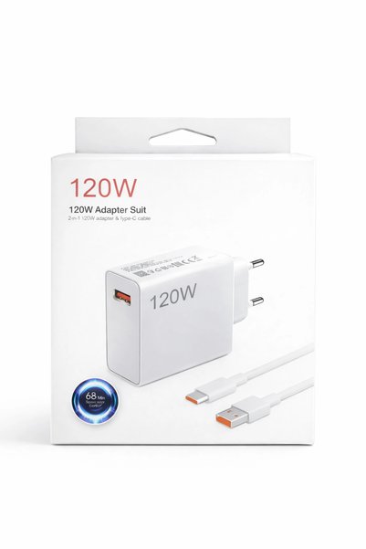Çerçi Teknoloji 120W Süper Hızlı Şarj Adaptörü Type-C Kablolu Set
