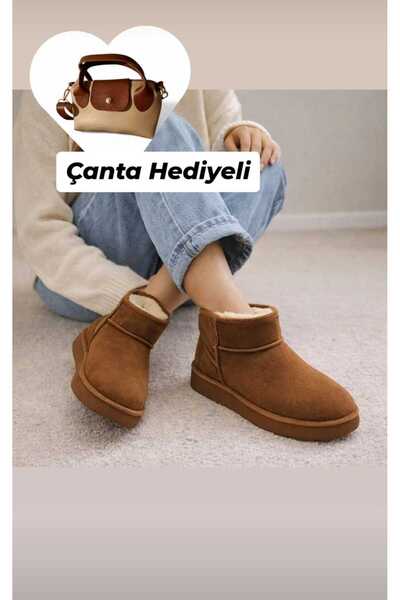 VESEO Çocuk Taba Kalın Tabanlı Yüksek Taban Süet Bot