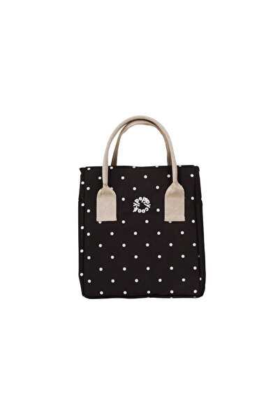 PEPPYTHINGS City Siyah Puantiyeli Termal Yemek Çantası