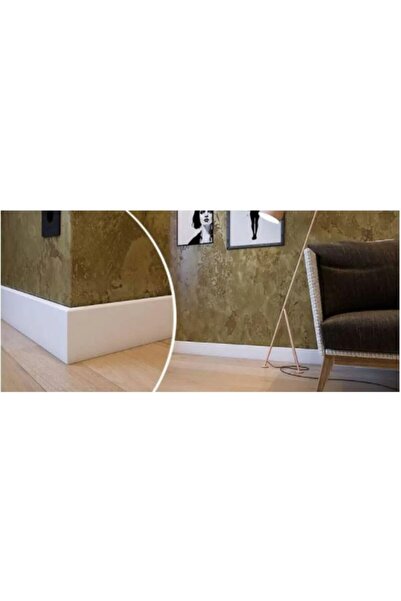 Emek Yapı Yalı Serisi Lake Beyaz T Model 14cm Pvc Süpürgelik