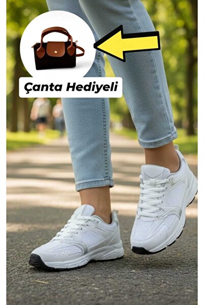 VESEO Women's Light Sole White Sports Shoes Sneaker