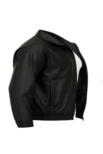 Rowsmen New Season Men's Oversize Leather Jacket with Inner Lining