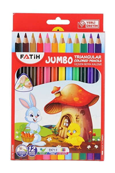 Fatih 12'Li Jumbo Kuru Boya ( Tam Boy )