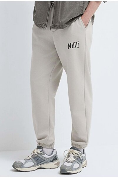 Mavi M0010207 Logo Printed Sweatpants Men's Sweatpants Beige
