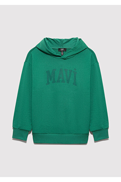 Mavi Logo Baskılı Yeşil Sweatshirt 6S10143-71697