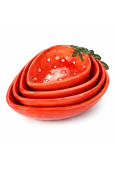 Warm Design Strawberry Shaped Measuring Cups