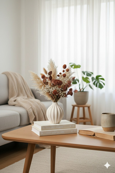 muffag Vază decorativă asimetrică ondulată Vază Pampas Vază Lal Obiect decora...