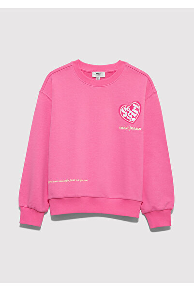 Mavi Baskılı Pembe Sweatshirt 7S10171-91355