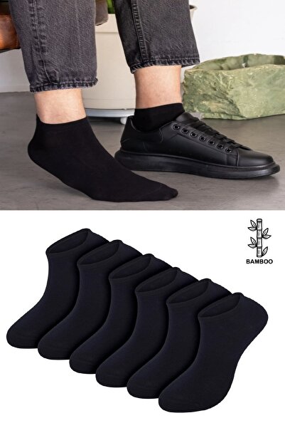 Ozzy Socks 6 ζευγάρια ανδρικά μποτάκια από μπαμπού μαύρα χωρίς ραφές κάλτσες ...