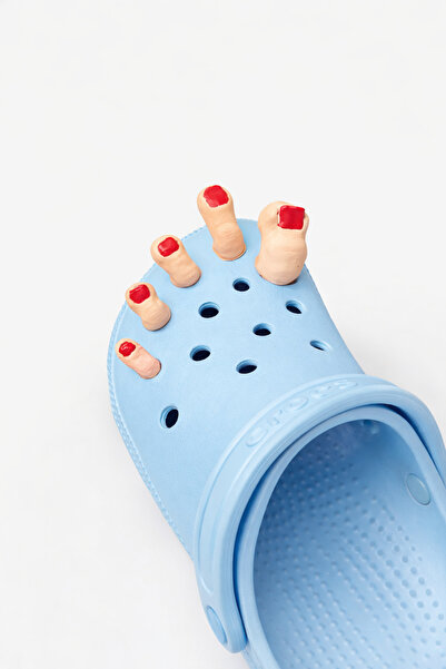 Crocs 5 Parmak Şeklinde Terlik Süsü – Sağ & Sol Ayak Seti (Crocs Uyumlu)