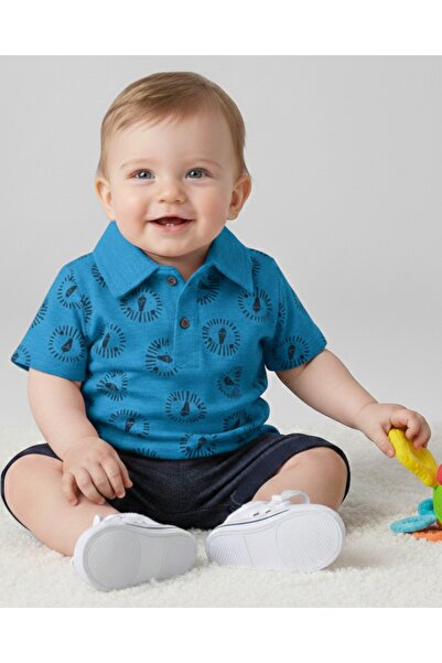 Ege Bebek ERKEK BEBEK YAZLIK SÜPREM T-SHIRT VE YUMUŞAK ŞORTLU 2'Lİ ALT ÜST ŞI...