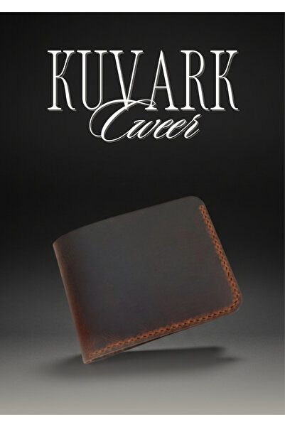 KUVARK محفظة كلاسيكية طراز Cweer عمودية • جلد عجل أصلي • أسود