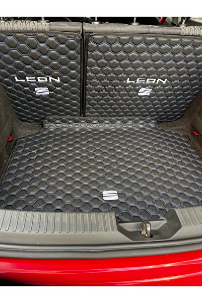 BalcıoğluSRV Seat Leon 2013-2020 Mk-3 Uyumlu S Logolu Petek Desen Deri Kapito...