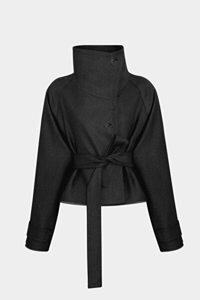 Açelya Okcu Premium BALLARD υφαντό κοντό μπουφάν