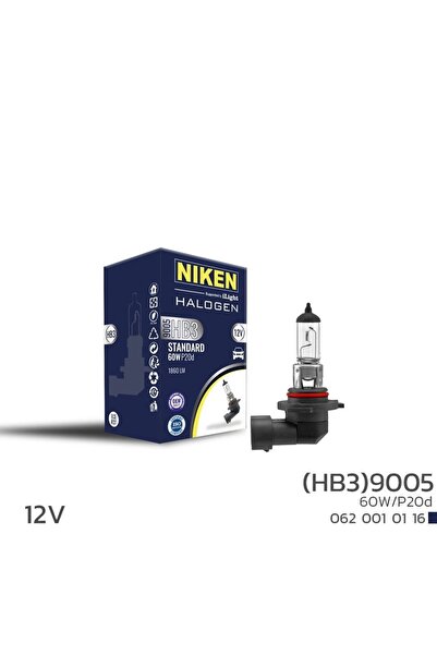 Universal Niken 12V 9005 (HB3) 60W Halojen Ampul P20D