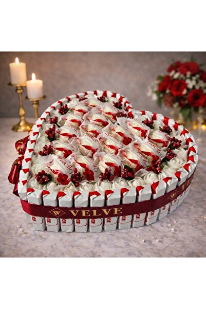 velve Aranjament Bonys,29 trandafiri de spuma, stamine artizanale, praline,ta...