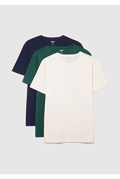 Mavi 3-teiliges Rundhals-Herren-Basic-T-Shirt Slim Fit / Slim Fit0611784-70490