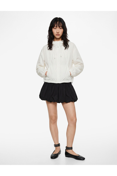 Koton Hooded Long Sleeve Jacket with Pocket Detail and Comfortable Fit with Z...