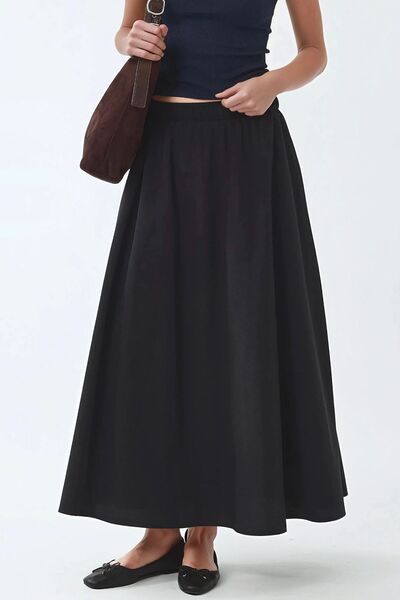 Hiccup تنورة ميدي مرنة بتفاصيل جيب من BUSEM