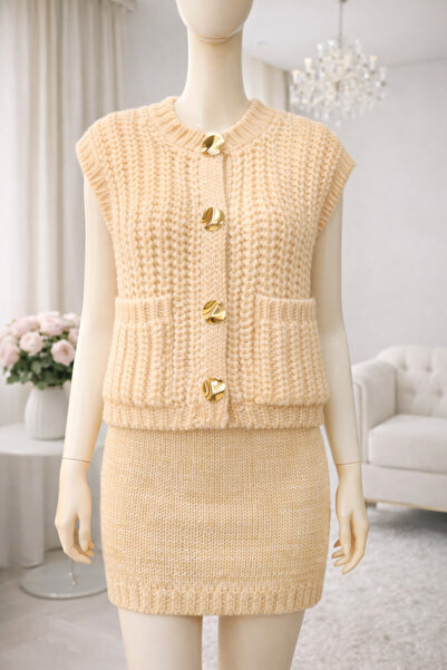 arslan triko Cepli Düğmeli Triko Süveter