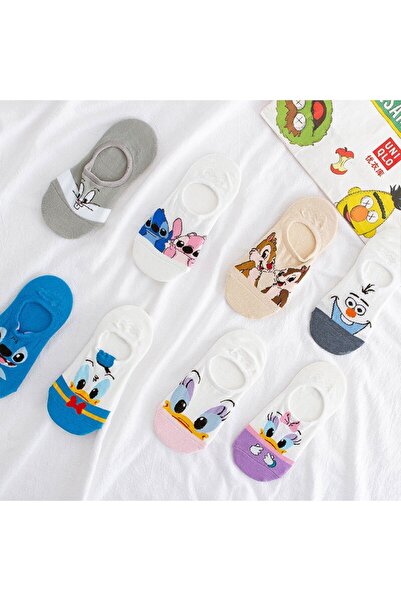 Color Socks 10 Çift Eğlenceli Sevimli Karakter Kadın Çorap (EXTRA SOFT)