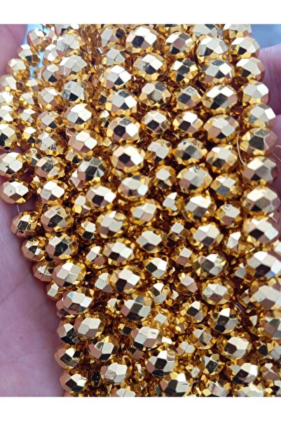 Ralp Moda خرز كريستالي زجاجي مطلي بالذهب مزدوج اللون مقاس 8 مم: 60 قطعة "3 سل...