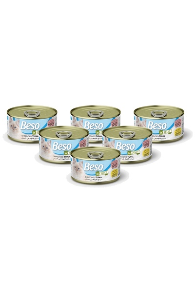 Beso Shredded Tuna in Jelly for Adult Cats – Grain-Free Wet Cat Food | 100% R...