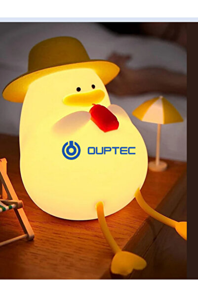 Ouptec Silikon Gece Lambası Yumuşak Dokunuşlu Şarjlı Renk Değiştiren Sevimli ...