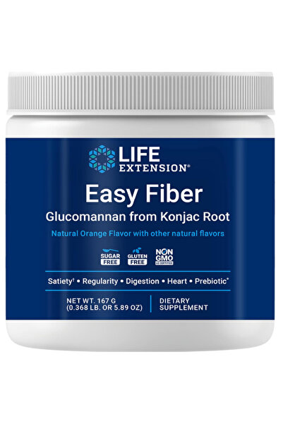 Life Extension , Easy Fiber - Glucomannan Fiber, Regularity Digestion, Heart ...
