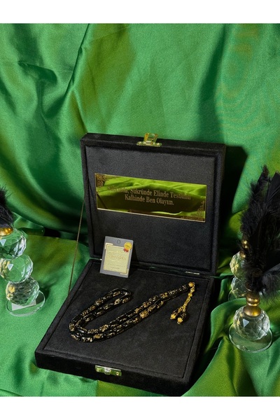 zikirmatik Kişiye özel sertifikalı altın parçacıklı kehribar tesbih