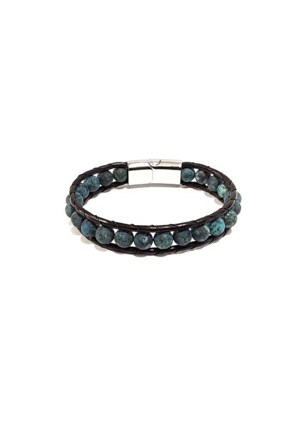 Herşey Nota سوار رجالي من الجلد الطبيعي باللون الأزرق |   تصميم أنيق وحيوي مع...