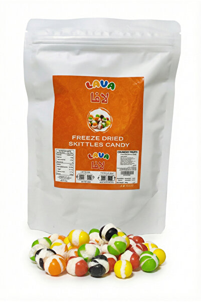 Lava Roastery حلوى فواكه مجففة بالتجميد مقرمشة على طريقة سكيتلز، 100 غرام