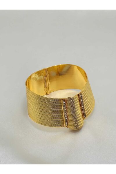 Garanti Gold İmitasyon Trabzon Hasırı 22 Ayar Altın Renginde Bileklik