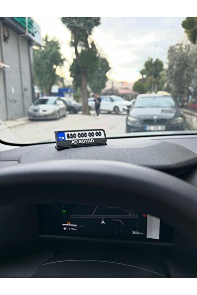EAE DESİGN STUDİO Otomobil Park Numaratörü -Araç İçi Plaka model-Telefon numa...