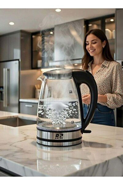 DR.ELECTRIC Dr. Electric Glass Electric Kettle, 1.7L, 1500W, Heat Resistant G...
