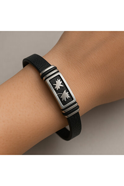 Herşey Nota سوار جلدي للجنسين بتصميم أوراق مزدوجة – تصميم عصري مع تفاصيل من ا...