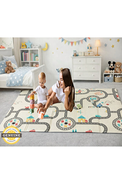 İnfant Hobby Best Friends City Premium Katlanabilir Oyun Matı 130x190x1 Cm (Ö...