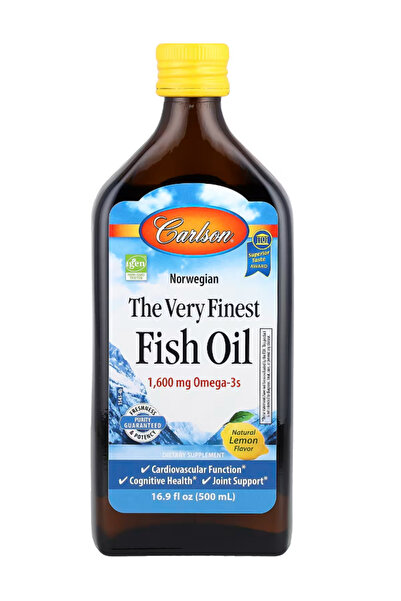 Carlson The Very Finest Fish Oil, 1600 mg Omega-3s, Liquid Fish Oil, Norwegia...