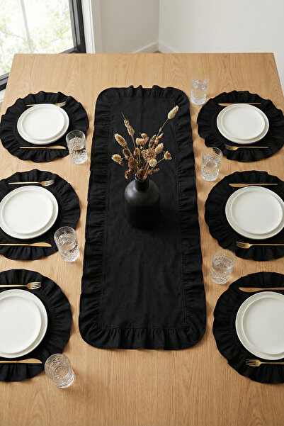 Morlay Σετ παρουσίασης επιτραπέζιων σκευών Frilly 7 τεμαχίων 6 τεμαχίων αμερι...