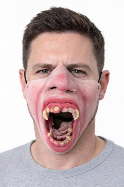 ARDSU Halloween Cadılar Bayramı Yarım Yüz Lateks Gerçekçi Maske