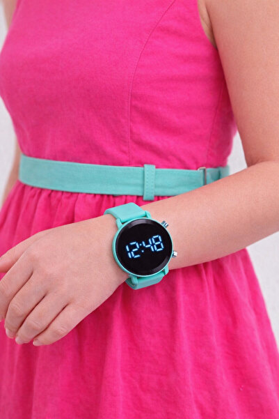 sonsuzsaat Mint LED Dijital Kol Saati Silikon Kordonlu Unisex Modern Spor Kad...