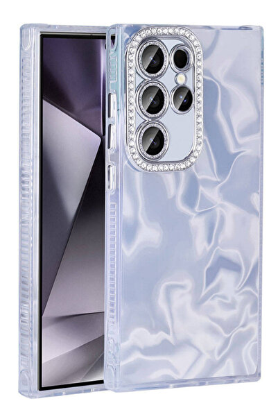 Samsung Galaxy S23 Ultra Case Premium Cover with Shiny Stone Detail Design with Camera Shielded Airbag