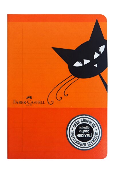 Faber Castell A5 40 Yaprak Çizgili Look Plastik Kapaklı Defter Turuncu