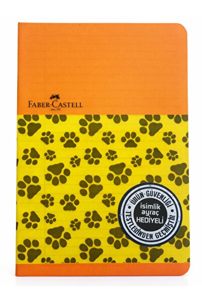 Faber Castell A5 40 Yaprak Çizgili Look Plastik Kapaklı Defter Sarı