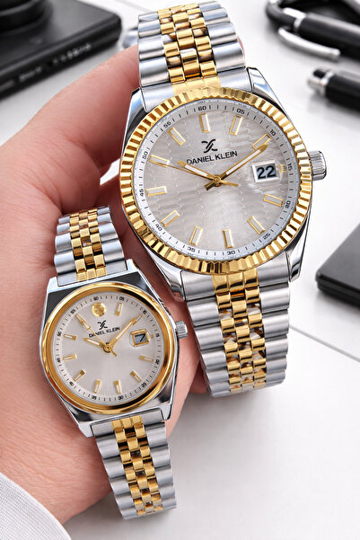 Daniel Klein Bay Ve Çelik Kordon Çiftlere Özel 3 Atm Suya Dayanıklı Cift Saat...