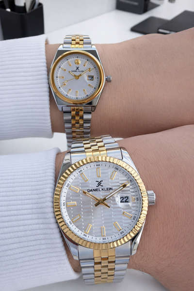 Daniel Klein Bay Ve Çelik Kordon Çiftlere Özel 3 Atm Suya Dayanıklı Cift Saat...