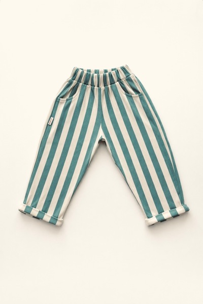 Pinklime Jr. Çocuk Çizgili Yumuşak Pantolon-Striped Pantolon