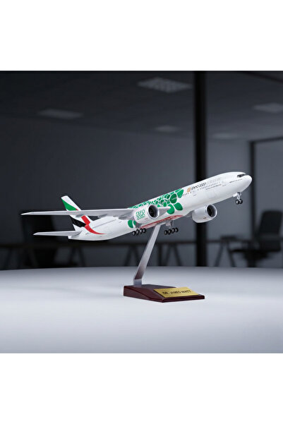 Emirates Boeing 777 Dubai Expo 2020 Uçak Maketi – 1:157 Ölçek 47 cm-Kişiye Özel İsim Standlı