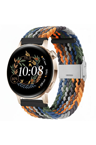 MMP SHOP Huawei Watch GT3 42mm / GT2 42mm Uyumlu 20MM Metal Klipsli Örgü Kordon